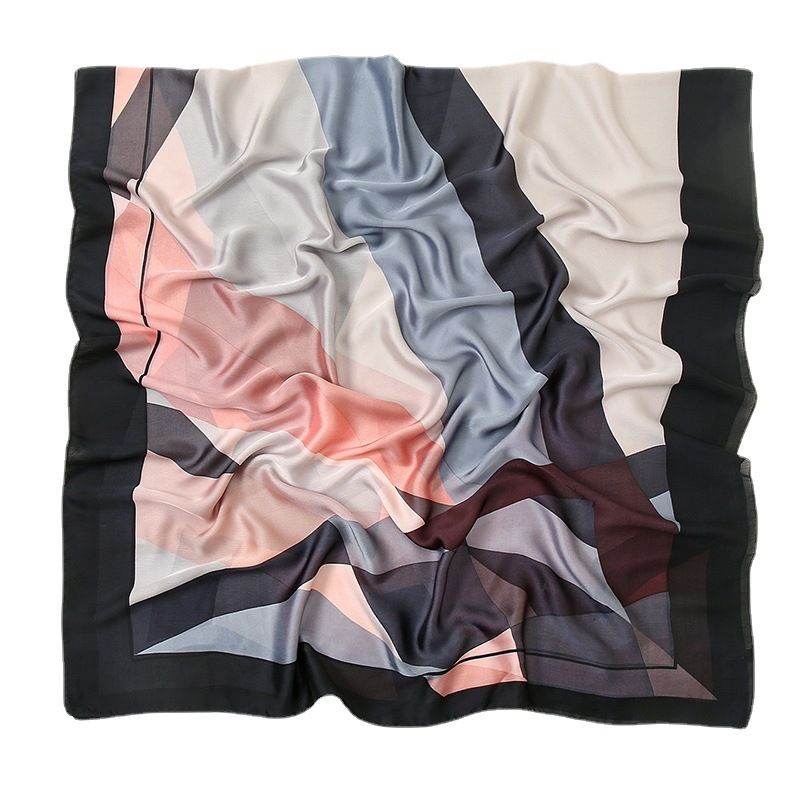  Quà tặng 20/11 cho sếp nữ, vợ, cô giáo, giáo viên nữ, mẹ và bạn gái, người yêu nữ quà tặng Khăn quàngchoàng cổ lụa cao cấp cho nữ văn phòng sở đẹp màu xanh hình đa khối AGANA - KS160 