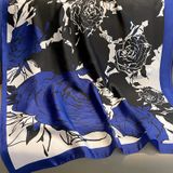  Quà tặng 20/11 cho sếp nữ, vợ, cô giáo, giáo viên nữ, mẹ và bạn gái, người yêu nữ quà tặng Khăn quàngchoàng cổ lụa cao cấp cho nữ văn phòng sở đẹp màu xanh hoa hồng AGANA - KS185 