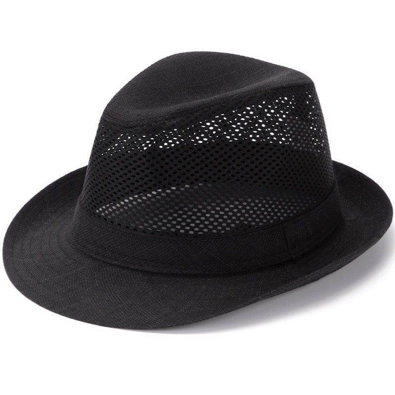  Quà tặng 20/11 cho đối tác nam, sếp nam, đồng nghiệp nam, người yêu nam ,bạn bè, anh trai hoặc người thân quà tặng Mũ nón phớt Fedora lưới dành cho nam cao cấp AGANA nón cao bồi phong cách cổ điển pha lẫn hiện đại - Màu Đen - MFDN006 