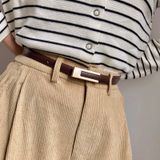  Thắt lưng nữ da bò thật AGANA dây nịt da thật đai váy da thật Hàn Quốc cao cấp phong cách hiện đại - DNT025 