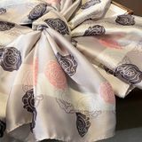  Quà tặng 20/10 cho sếp nữ, vợ, cô giáo, giáo viên nữ, mẹ và bạn gái, người yêu nữ quà tặng Khăn quàngchoàng cổ lụa cao cấp cho nữ văn phòng sở đẹp màu tím nhạt hoa hồng AGANA - KS173 