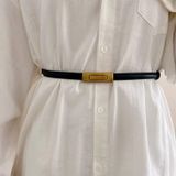  Thắt lưng nữ da bò thật AGANA dây nịt da thật đai váy da thật Hàn Quốc cao cấp phong cách hiện đại - DNT022 