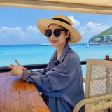  Quà tặng 20/10 cho sếp nữ, vợ, cô giáo, giáo viên nữ, mẹ và bạn gái, người yêu nữ quà tặng Mũ nón cói đi biển rộng vành tròn đẹp cho nữ vintage sợi tự nhiên cao cấp AGANA 