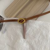  Thắt lưng nữ da bò thật AGANA dây nịt da thật đai váy da thật Hàn Quốc cao cấp phong cách hiện đại - DNT003 