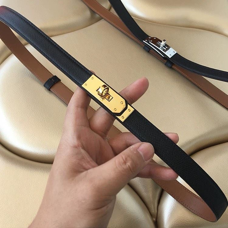  Thắt lưng nữ da bò thật AGANA dây nịt da thật đai váy da thật Hàn Quốc cao cấp phong cách hiện đại - DNT010 