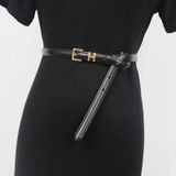  Thắt lưng nữ da bò thật AGANA dây nịt da thật đai váy da thật Hàn Quốc cao cấp phong cách hiện đại - DNT013 