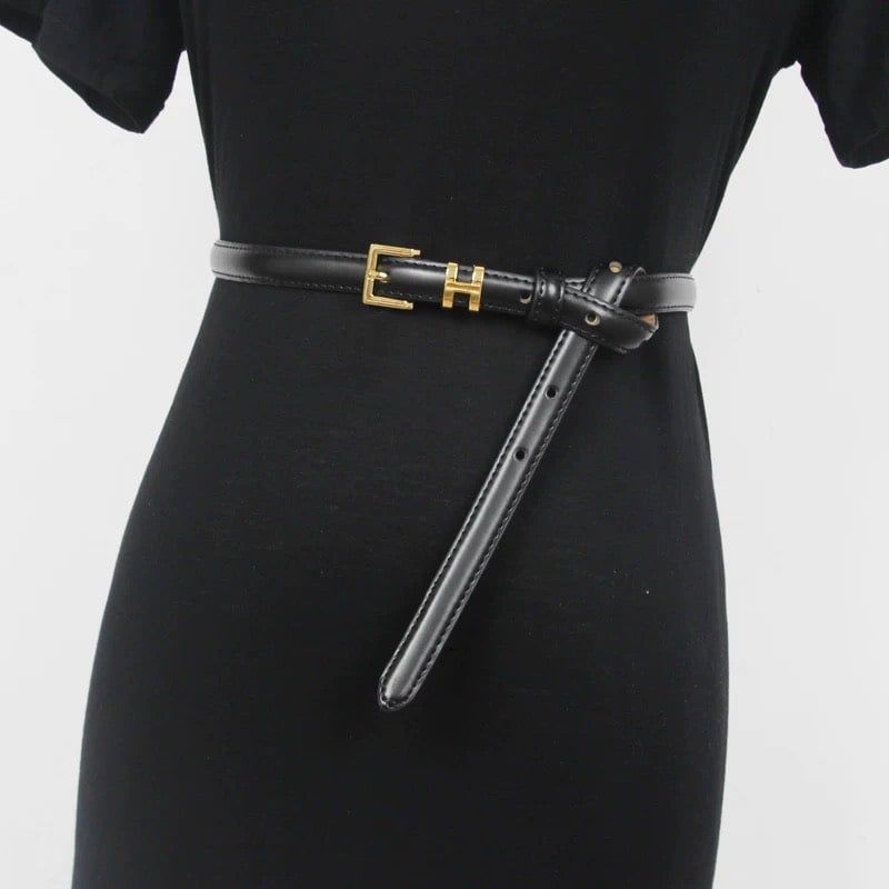  Thắt lưng nữ da bò thật AGANA dây nịt da thật đai váy da thật Hàn Quốc cao cấp phong cách hiện đại - DNT013 