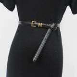  Thắt lưng nữ da bò thật AGANA dây nịt da thật đai váy da thật Hàn Quốc cao cấp phong cách hiện đại - DNT013 