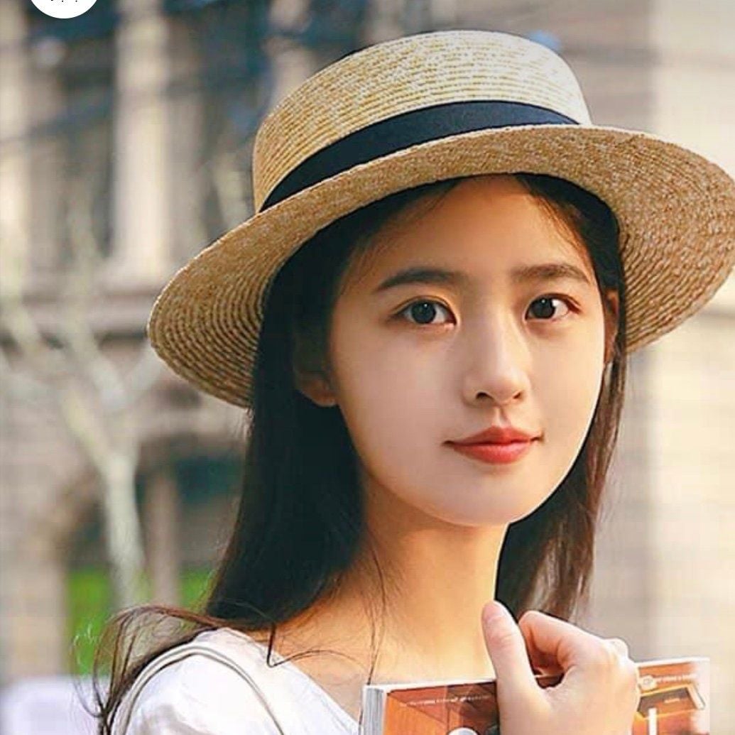  Mũ Cói Âu Mỹ Vintage Sợi Tự Nhiên Cao Cấp Nơ Đen - Mũ Nón Đi Biển - Mã NC448 