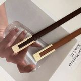  Thắt lưng nữ da bò thật AGANA dây nịt da thật đai váy da thật Hàn Quốc cao cấp phong cách hiện đại - DNT007 
