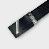  Thắt lưng nam da bò thật khóa tự động hợp kim chống rỉ AGANA dây nịt nam cao cấp khóa lỗ kim da bò bền bỉ thời trang - Màu Đen - DNN016 