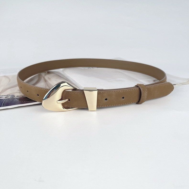  Thắt lưng nữ da bò thật AGANA dây nịt da thật đai váy da thật Hàn Quốc cao cấp phong cách hiện đại - DNT020 