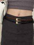 Thắt lưng nữ da bò thật AGANA dây nịt da thật đai váy da thật Hàn Quốc cao cấp phong cách hiện đại - DNT008 