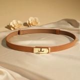  Thắt lưng nữ da bò thật AGANA dây nịt da thật đai váy da thật Hàn Quốc cao cấp phong cách hiện đại - DNT010 