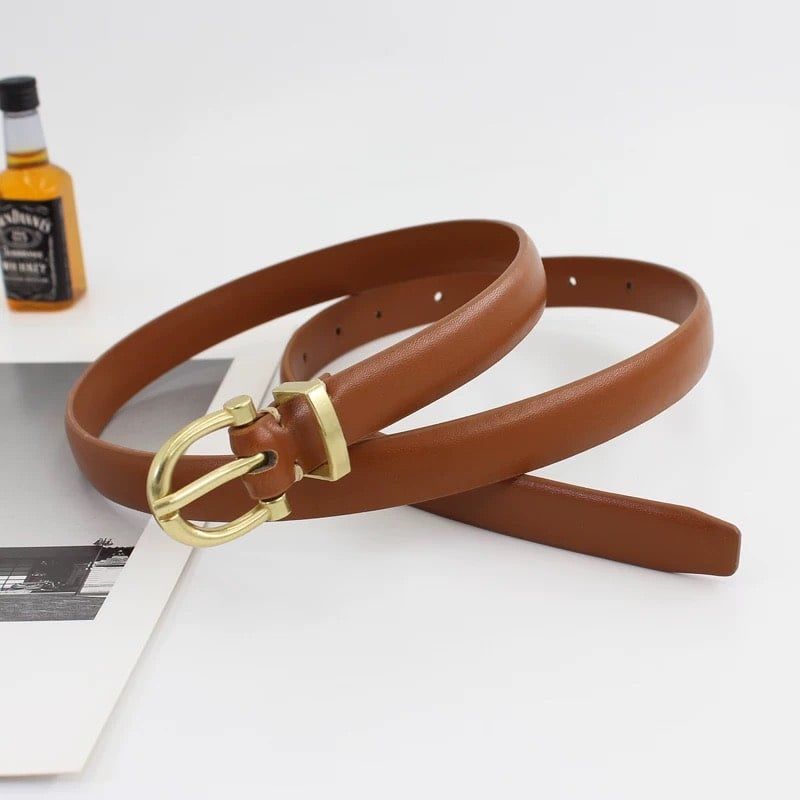  Thắt lưng nữ da bò thật AGANA dây nịt da thật đai váy da thật Hàn Quốc cao cấp phong cách hiện đại - DNT001 