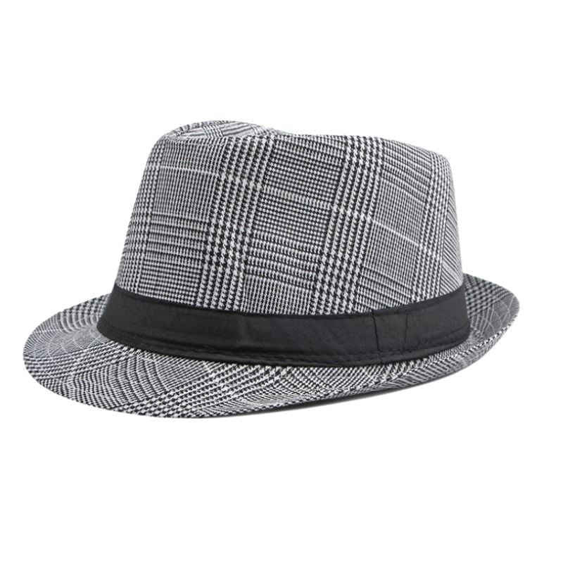  Mũ nón phớt Fedora nam vành nhỏ cao cấp AGANA nón cao bồi phong cách cổ điển pha lẫn hiện đại - Kẻ Sọc Trắng - MFDN002 
