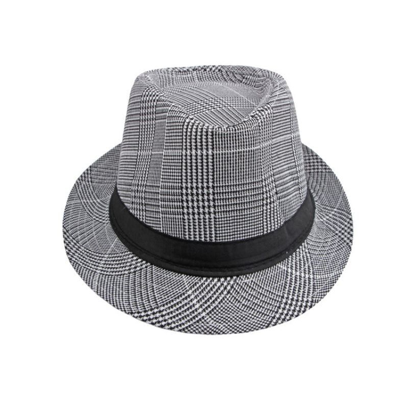  Mũ nón phớt Fedora nam vành nhỏ cao cấp AGANA nón cao bồi phong cách cổ điển pha lẫn hiện đại - Kẻ Sọc Trắng - MFDN002 