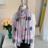  Quà tặng 20/11 cho sếp nữ, vợ, cô giáo, giáo viên nữ, mẹ và bạn gái, người yêu nữ quà tặng Khăn quàngchoàng cổ lụa cao cấp cho nữ văn phòng sở đẹp màu tím nhạt hoa hồng AGANA - KS173 