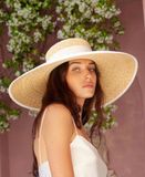  Quà tặng 20/10 cho sếp nữ, vợ, cô giáo, giáo viên nữ, mẹ và bạn gái, người yêu nữ quà tặng Mũ nón cói đi biển rộng vành tròn đẹp cho nữ sợi tự nhiên cao cấp dây trắng - NC523 