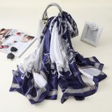  Khăn quàng choàng cổ lụa cao cấp cho nữ văn phòng sở đẹp màu xanh AGANA - KS162 