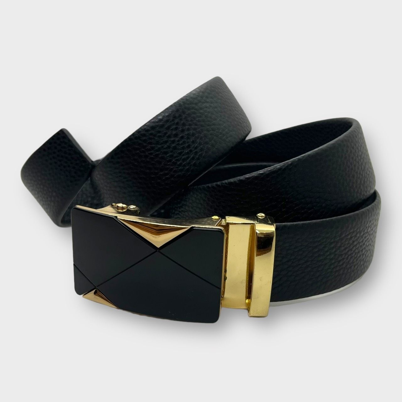  Thắt lưng nam da bò thật khóa tự động hợp kim chống rỉ AGANA dây nịt nam cao cấp khóa lỗ kim da bò bền bỉ thời trang - Màu Đen - DNN015 