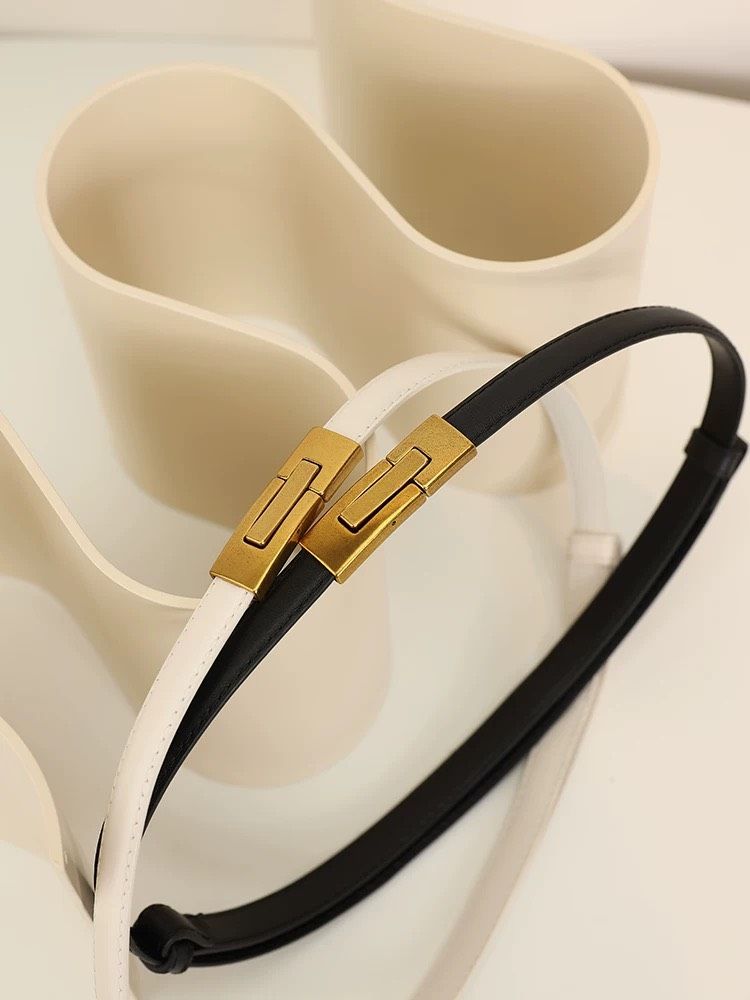  Thắt lưng nữ da bò thật AGANA dây nịt da thật đai váy da thật Hàn Quốc cao cấp phong cách hiện đại - DNT022 