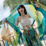  Quà tặng 20/10 cho sếp nữ, vợ, cô giáo, giáo viên nữ, mẹ và bạn gái, người yêu nữ quà tặng Khăn quàngchoàng cổ lụa cao cấp cho nữ văn phòng sở đẹp màu xanh lá AGANA - KS006 