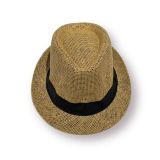  Quà tặng 20/11 cho đối tác nam, sếp nam, đồng nghiệp nam, người yêu nam ,bạn bè, anh trai hoặc người thân quà tặng Mũ nón phớt Fedora nam cói vành nhỏ cao cấp AGANA nón cao bồi phong cách cổ điển pha lẫn hiện đại - Màu Nâu Nhạt  - MFDN003 