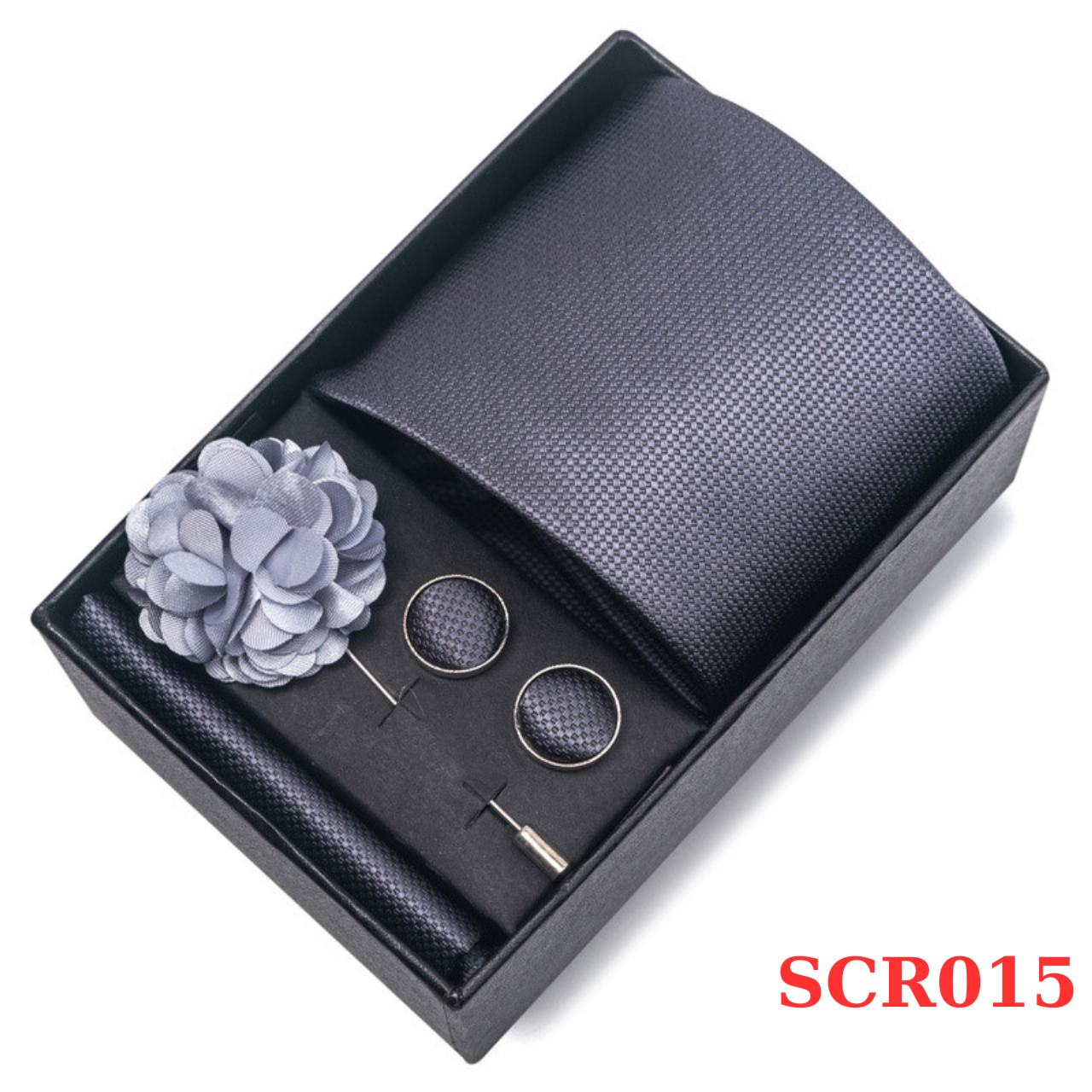  Set cà vạt nam 4 món cao cấp làm quà tặng, caravat đẹp sang trọng - SCR015 