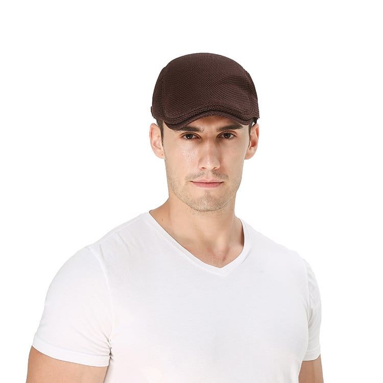  Mũ nón beret nam cao cấp AGANA mũ nồi nam phong cách Newboy cổ điển pha lẫn hiện đại - Màu Nâu Đậm - MBRN001 