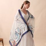  Quà tặng 20/11 cho sếp nữ, vợ, cô giáo, giáo viên nữ, mẹ và bạn gái, người yêu nữ quà tặng Khăn quàngchoàng cổ lụa cao cấp cho nữ văn phòng sở đẹp màu xanh AGANA - KS171 