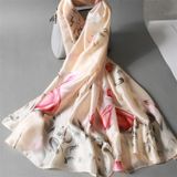  Quà tặng 20/11 cho sếp nữ, vợ, cô giáo, giáo viên nữ, mẹ và bạn gái, người yêu nữ quà tặng Khăn quàngchoàng cổ lụa cao cấp cho nữ văn phòng sở đẹp màu be phối hồng AGANA - KS159 