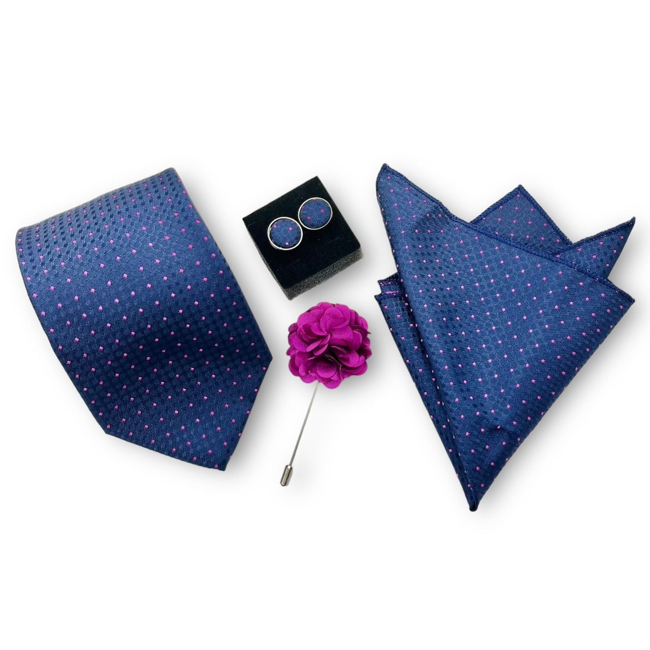  Set cà vạt nam 4 món cao cấp làm quà tặng, caravat đẹp sang trọng - SCR017 