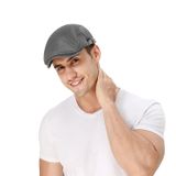  Mũ nón beret nam cao cấp AGANA mũ nồi nam phong cách Newboy cổ điển pha lẫn hiện đại - Màu Xám - MBRN001 