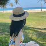  Quà tặng 20/11 cho sếp nữ, vợ, cô giáo, giáo viên nữ, mẹ và bạn gái, người yêu nữ quà tặng Mũ nón cói đi biển rộng vành tròn đẹp cho nữ vintage sợi tự nhiên cao cấp AGANA 