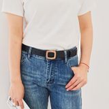  Thắt lưng nữ da bò thật AGANA dây nịt da thật đai váy da thật Hàn Quốc cao cấp phong cách hiện đại - DNT005 