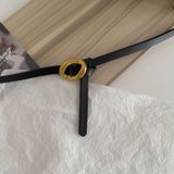  Thắt lưng nữ da bò thật AGANA dây nịt da thật đai váy da thật Hàn Quốc cao cấp phong cách hiện đại - DNT003 