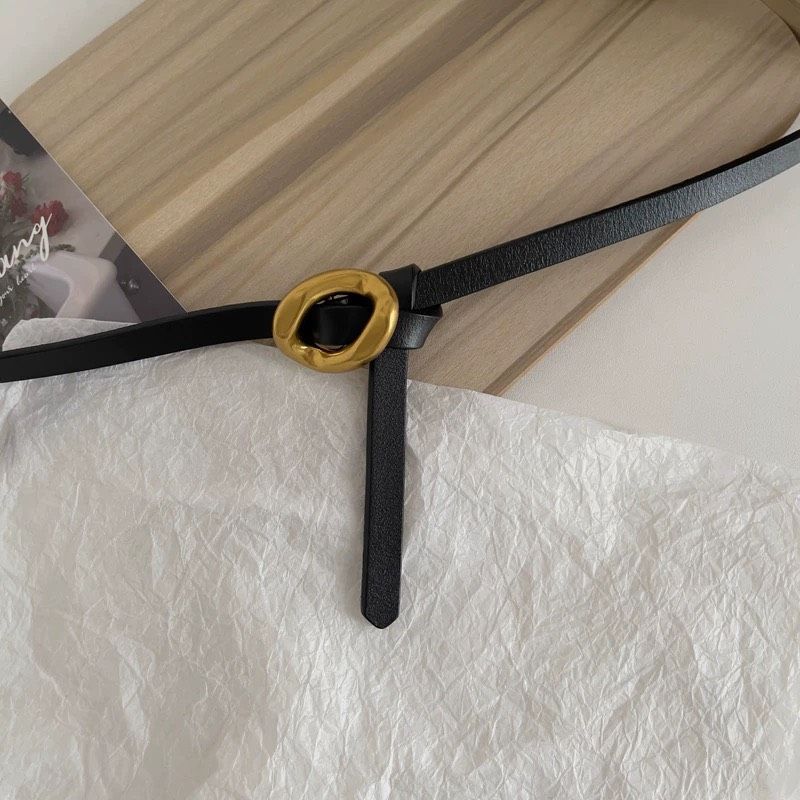  Thắt lưng nữ da bò thật AGANA dây nịt da thật đai váy da thật Hàn Quốc cao cấp phong cách hiện đại - DNT003 