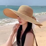  Quà tặng 20/10 cho sếp nữ, vợ, cô giáo, giáo viên nữ, mẹ và bạn gái, người yêu nữ quà tặng Mũ nón cói đi biển rộng vành tròn đẹp cho nữ AGANA - NC518 