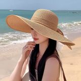  Quà tặng 20/10 cho sếp nữ, vợ, cô giáo, giáo viên nữ, mẹ và bạn gái, người yêu nữ quà tặng Mũ nón cói đi biển rộng vành tròn đẹp cho nữ AGANA - NC518 