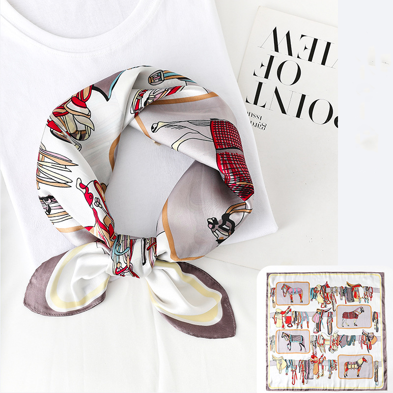  Khăn quàng cổ size vuông 70cm lụa mỏng nhẹ thích hợp cho mùa hè mùa xuân mùa thu chống nắng họa tiết hạt điều màu hồng nhạt AGANA- KL398 