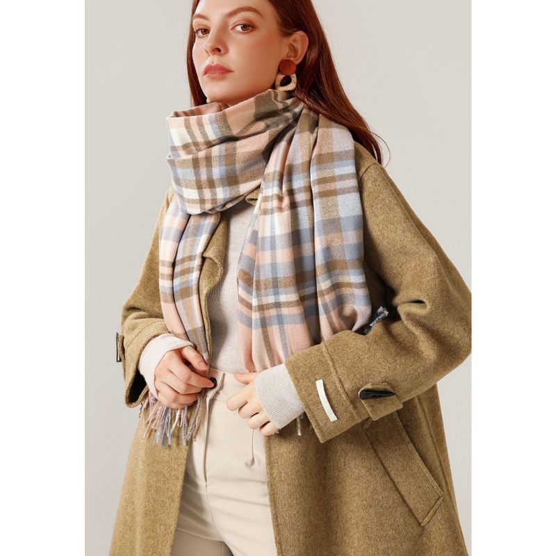  Khăn quàng choàng cổ len Cashmere AGANA giữ ấm cao cấp phong cách châu Âu Mỹ sang trọng 