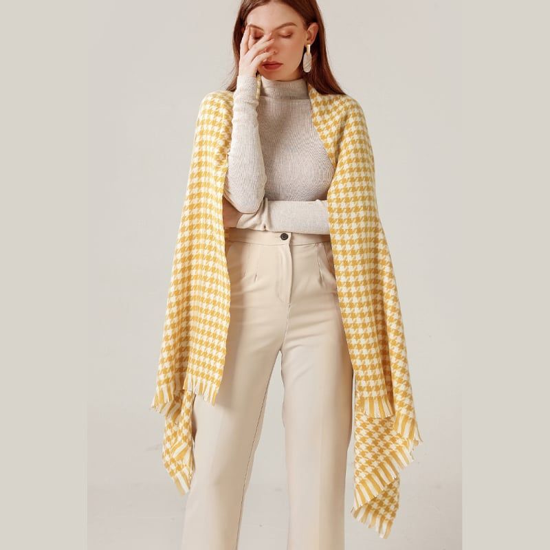  Khăn quàng choàng cổ len Cashmere AGANA giữ ấm cao cấp phong cách châu Âu Mỹ sang trọng 