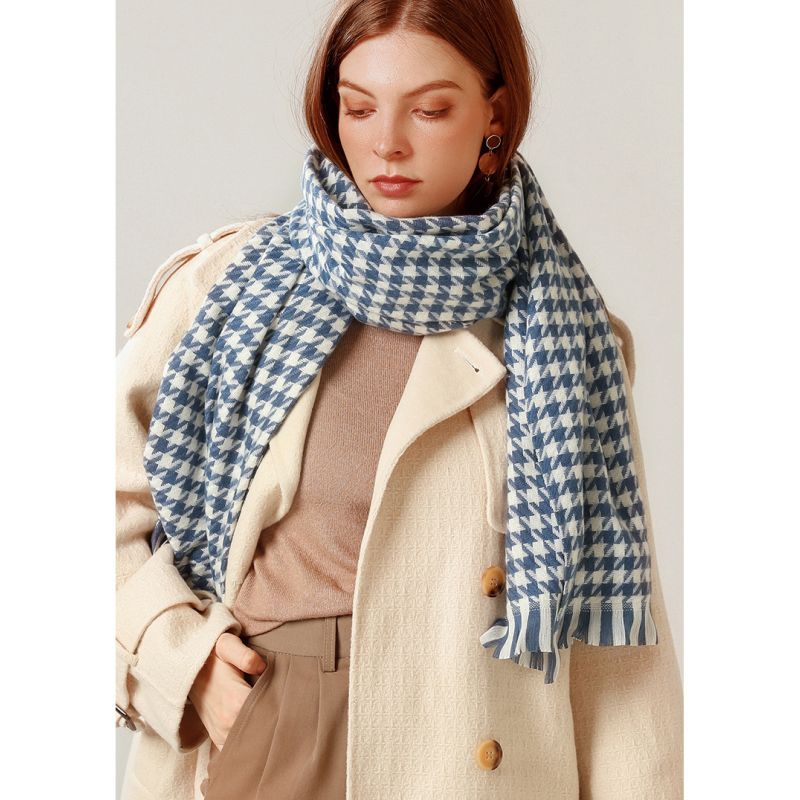  Khăn quàng choàng cổ len Cashmere AGANA giữ ấm cao cấp phong cách châu Âu Mỹ sang trọng 