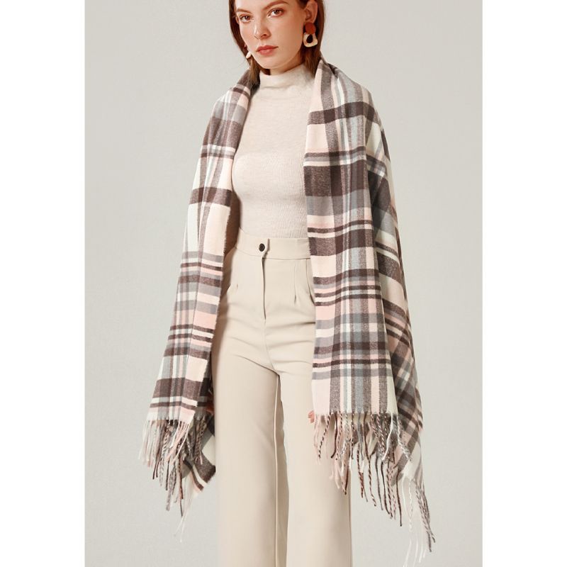  Khăn quàng choàng cổ len Cashmere AGANA giữ ấm cao cấp phong cách châu Âu Mỹ sang trọng 