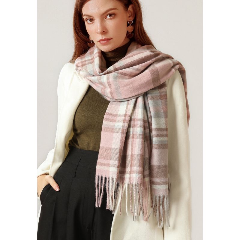  Khăn quàng choàng cổ len Cashmere AGANA giữ ấm cao cấp phong cách châu Âu Mỹ sang trọng 