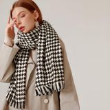  Khăn quàng choàng cổ len Cashmere AGANA giữ ấm cao cấp phong cách châu Âu Mỹ sang trọng 