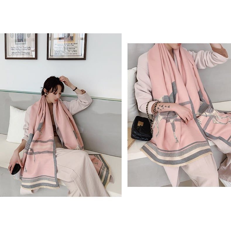  Khăn quàng choàng cổ len Cashmere cho nữ giữ ấm cao cấp phong cách Hàn Quốc đẹp sang trọng AGANA - KC468 