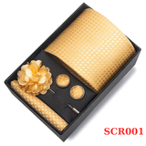  Set cà vạt nam 4 món cao cấp làm quà tặng, caravat đẹp sang trọng - SCR001 