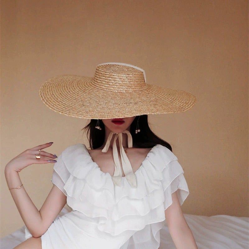 Quà tặng 20/10 cho sếp nữ, vợ, cô giáo, giáo viên nữ, mẹ và bạn gái, người yêu nữ quà tặng Mũ nón cói đi biển rộng vành tròn đẹp cho nữ AGANA - NC516 